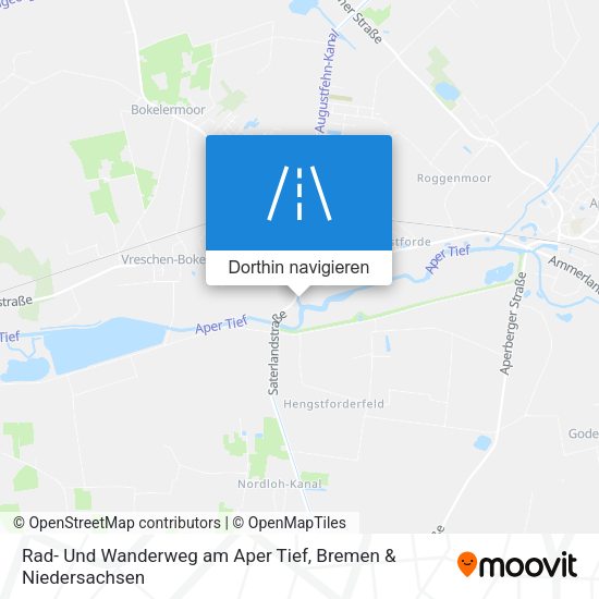 Rad- Und Wanderweg am Aper Tief Karte