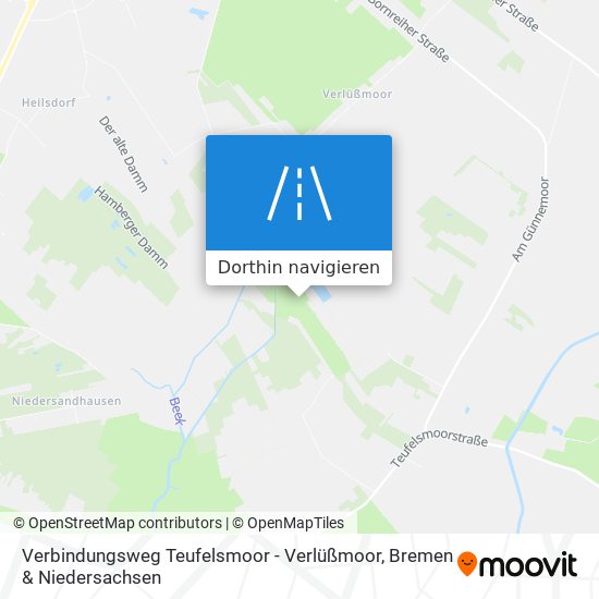 Verbindungsweg Teufelsmoor - Verlüßmoor Karte