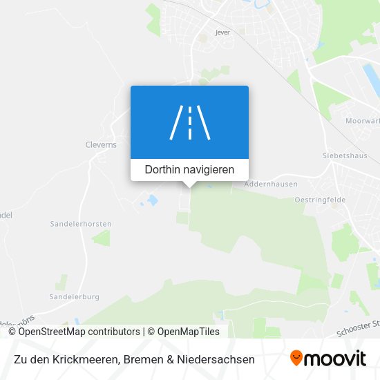 Zu den Krickmeeren Karte