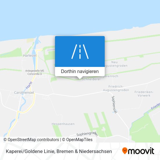 Kaperei/Goldene Linie Karte