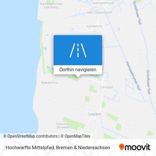 Hochwarfts Mittelpfad Karte