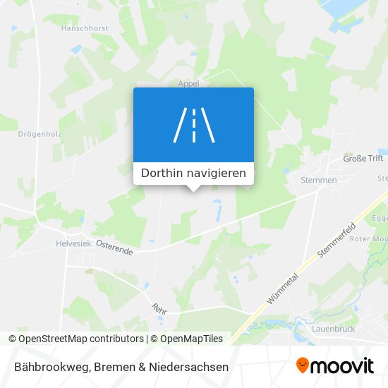 Bähbrookweg Karte