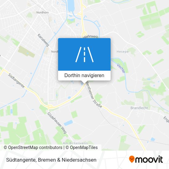 Südtangente Karte