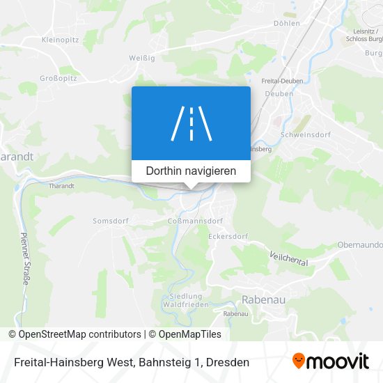 Freital-Hainsberg West, Bahnsteig 1 Karte