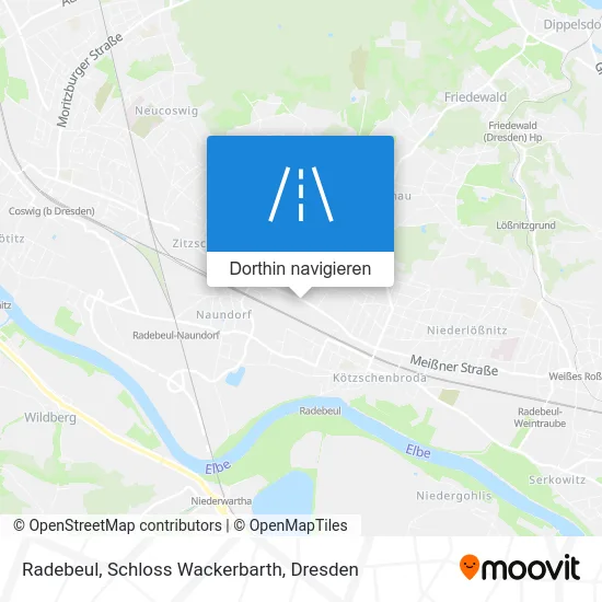 Radebeul, Schloss Wackerbarth Karte