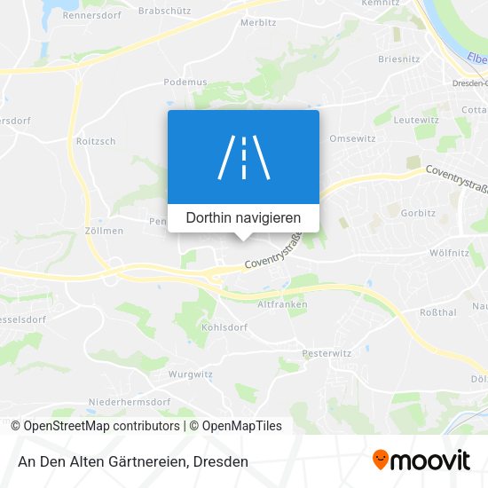 An Den Alten Gärtnereien Karte