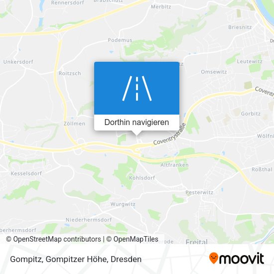 Gompitz, Gompitzer Höhe Karte