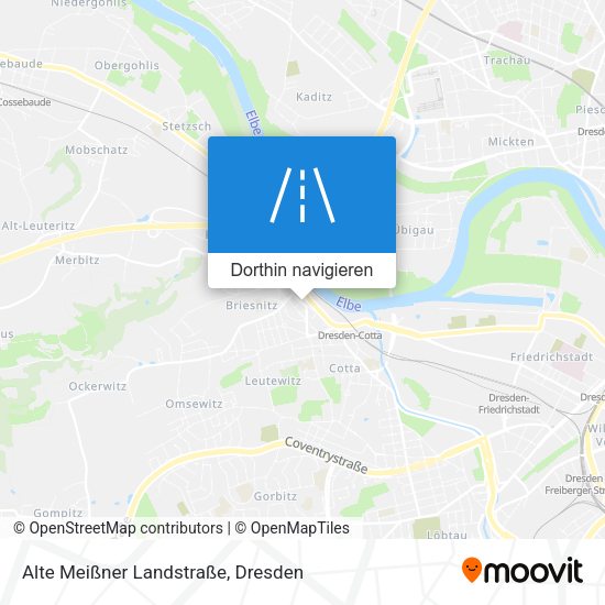 Alte Meißner Landstraße Karte