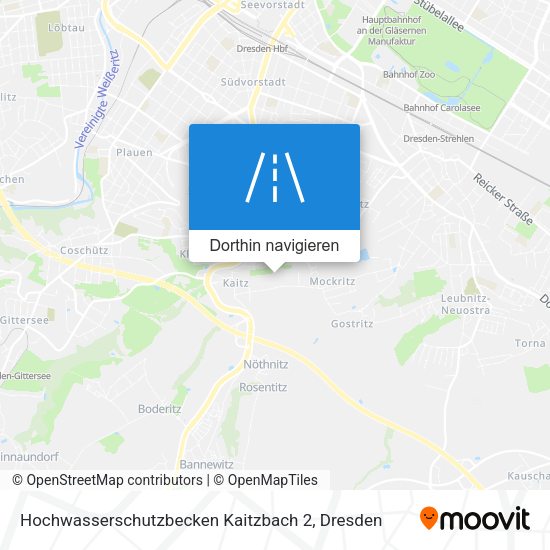Hochwasserschutzbecken Kaitzbach 2 Karte