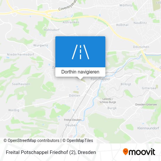 Freital Potschappel Friedhof (2) Karte
