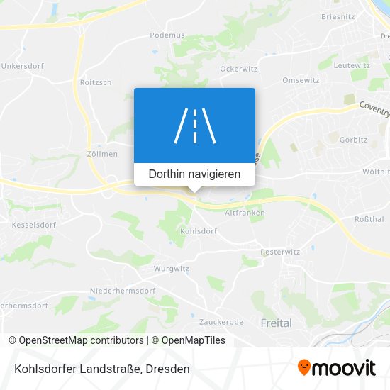 Kohlsdorfer Landstraße Karte