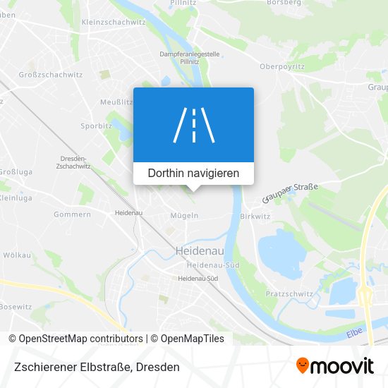 Zschierener Elbstraße Karte