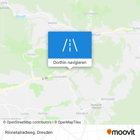 Rinnetalradweg Karte