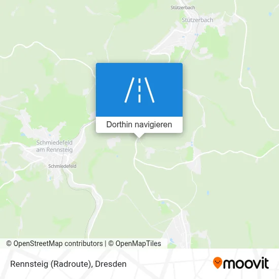 Rennsteig (Radroute) Karte