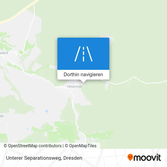 Unterer Separationsweg Karte