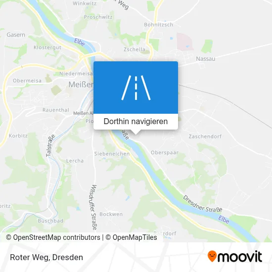 Roter Weg Karte