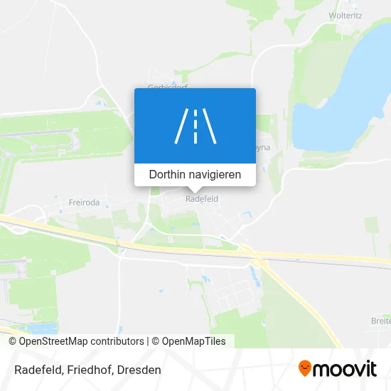 Radefeld, Friedhof Karte