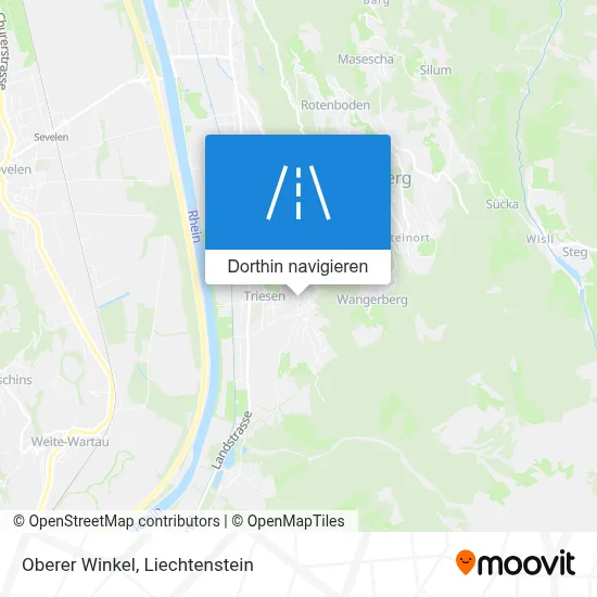 Oberer Winkel Karte