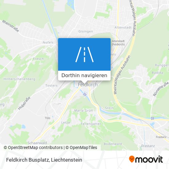 Feldkirch Busplatz Karte
