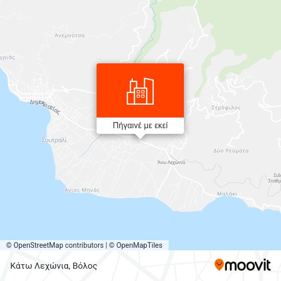 Κάτω Λεχώνια χάρτης