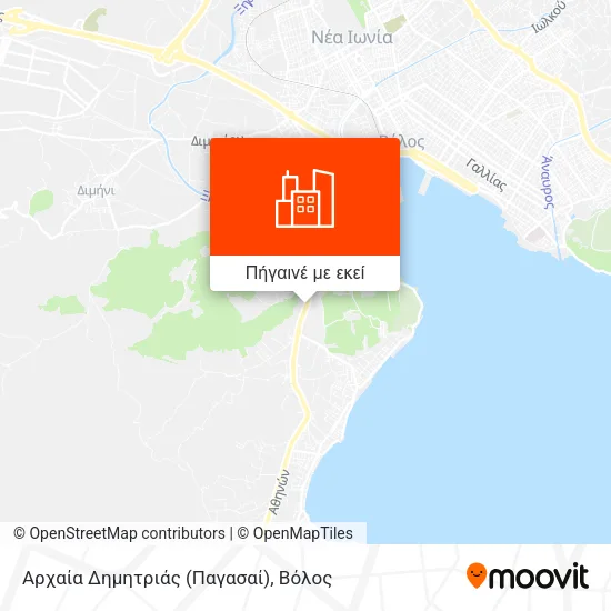 Αρχαία Δημητριάς (Παγασαί) χάρτης