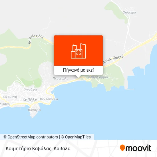 Κοιμητήριο Καβάλας χάρτης