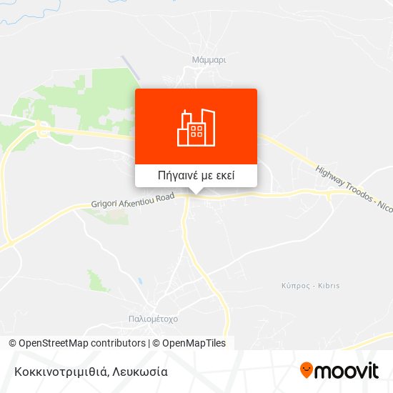 Kοκκινοτριμιθιά χάρτης