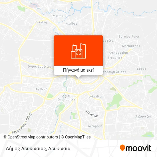 Δήμος Λευκωσίας χάρτης