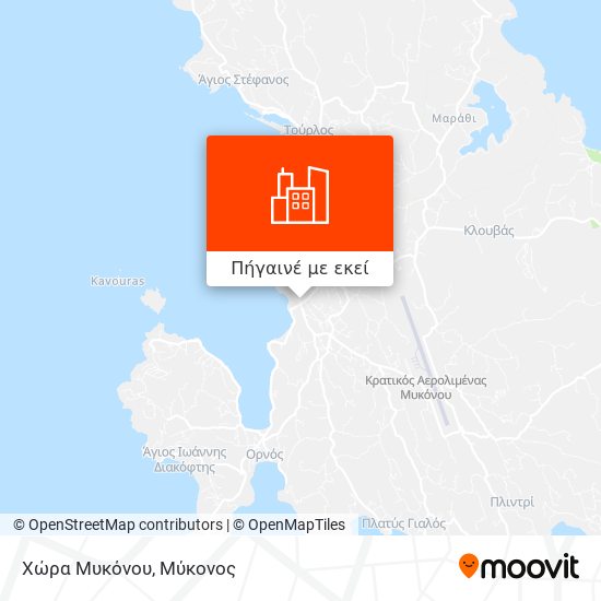 Χώρα Μυκόνου χάρτης