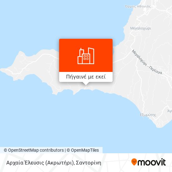 Αρχαία Έλευσις (Ακρωτήρι) χάρτης