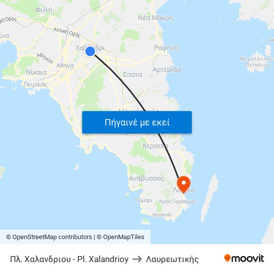 Πλ. Χαλανδριου - Pl. Χalandrioy to Λαυρεωτικής map