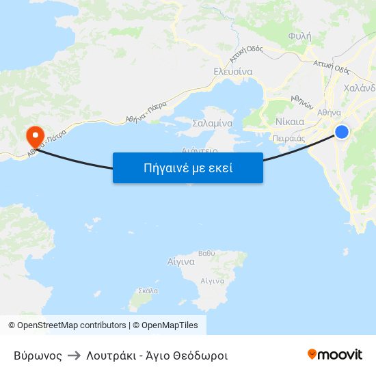 Βύρωνος to Βύρωνος map