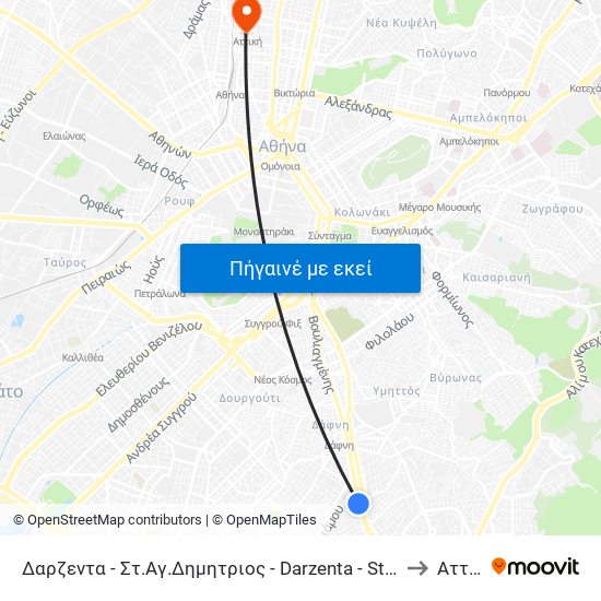 Δαρζεντα - Στ.Αγ.Δημητριος - Darzenta - St.Ag.Dhmhtrios to Αττική map