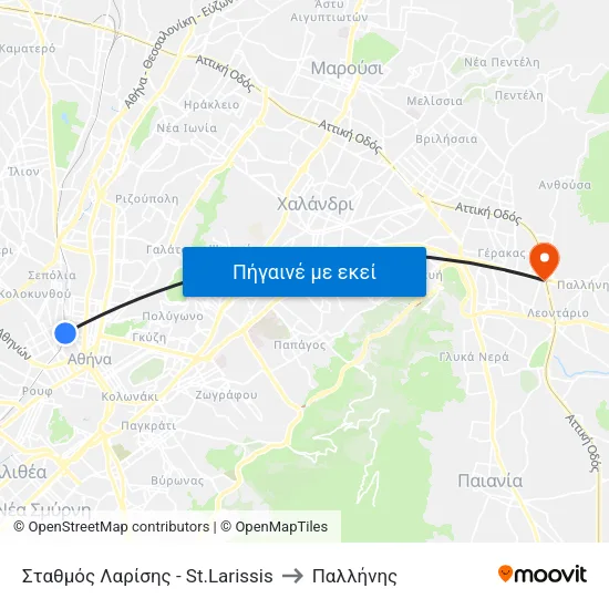 Σταθμός Λαρίσης - St.Larissis to Παλλήνης map