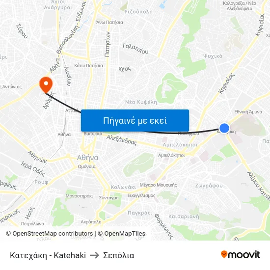 Κατεχάκη - Katehaki to Σεπόλια map