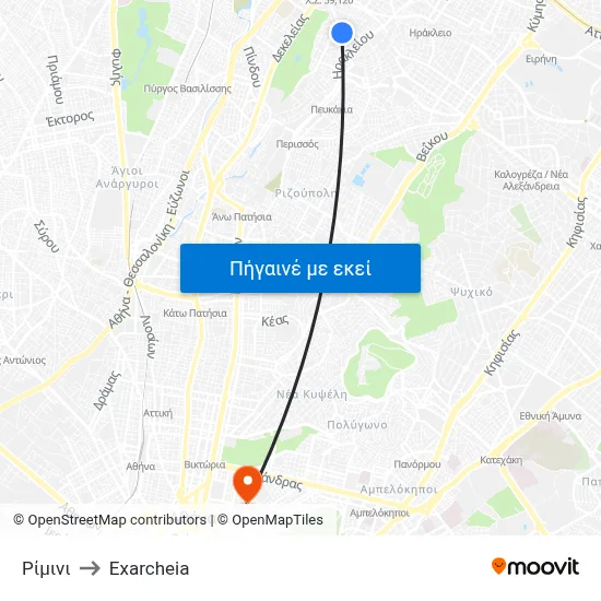 Ρίμινι to Exarcheia map