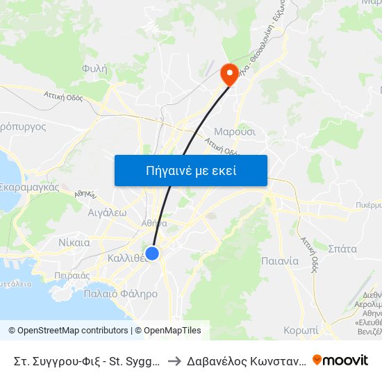 Στ. Συγγρου-Φιξ - St. Syggrou-Fix to Δαβανέλος Κωνσταντίνος map