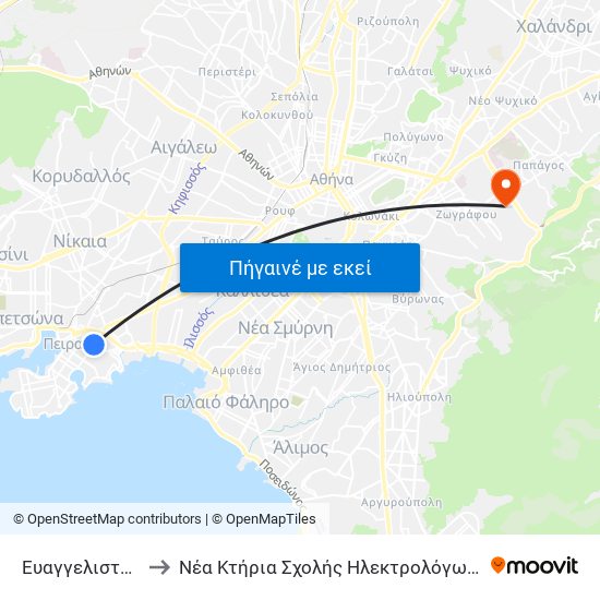 Ευαγγελιστρια - Eyaggelistria to Νέα Κτήρια Σχολής Ηλεκτρολόγων Μηχανικών & Μηχανικών Υπολογιστών map