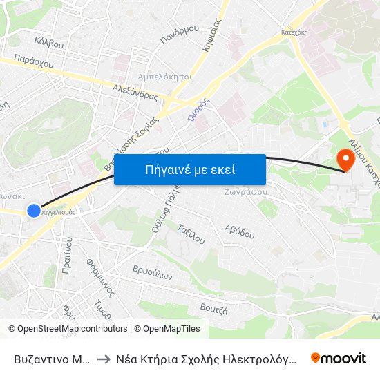 Βυζαντινο Μουσειο - Ρηγιλλης to Νέα Κτήρια Σχολής Ηλεκτρολόγων Μηχανικών & Μηχανικών Υπολογιστών map