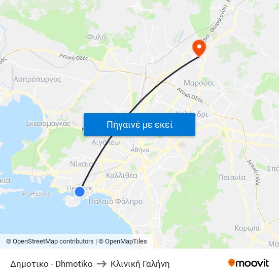 Δημοτικο - Dhmotiko to Κλινική Γαλήνη map