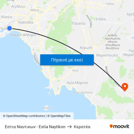Εστια Ναυτικων - Estia Naytikon to Κερατέα map