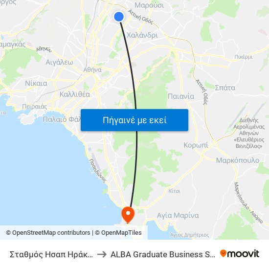 Σταθμός Ησαπ Ηράκλειο to ALBA Graduate Business School map