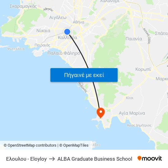 Ελουλου - Eloyloy to ALBA Graduate Business School map