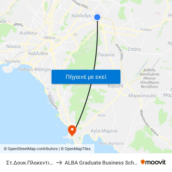 Στ.Δουκ.Πλακεντιας to ALBA Graduate Business School map