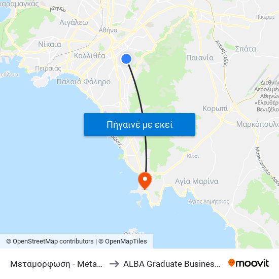 Μεταμορφωση - Metamorfosi to ALBA Graduate Business School map