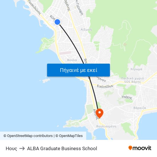 Ηους to ALBA Graduate Business School map