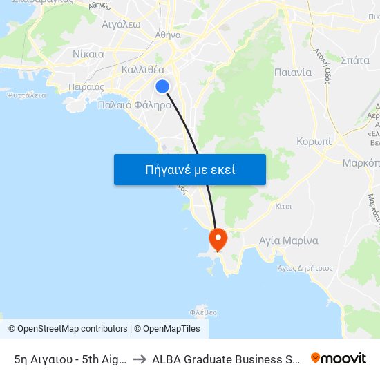 5η Αιγαιου - 5th Aigaioy to ALBA Graduate Business School map