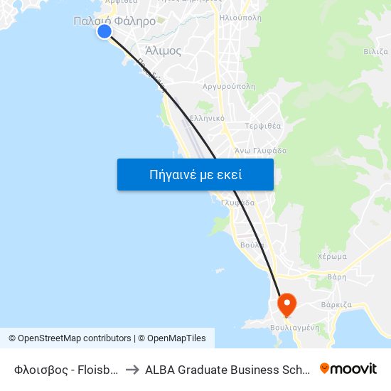 Φλοισβος - Floisbos to ALBA Graduate Business School map