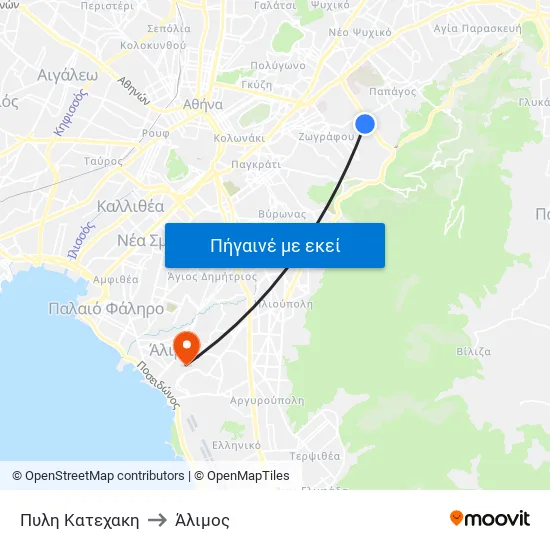 Πυλη Κατεχακη to Άλιμος map