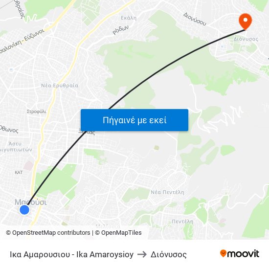 Ικα Αμαρουσιου - Ika Amaroysioy to Διόνυσος map